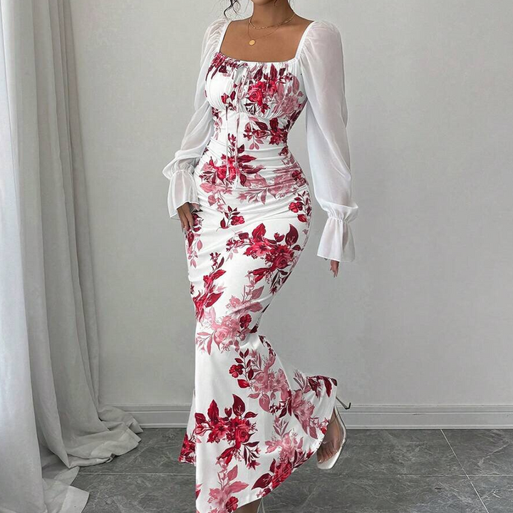 Noevalle - Besonders weiches Blumenprint-Kleid im Meerjungfrauenstil