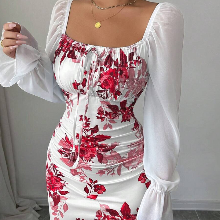 Noevalle - Besonders weiches Blumenprint-Kleid im Meerjungfrauenstil