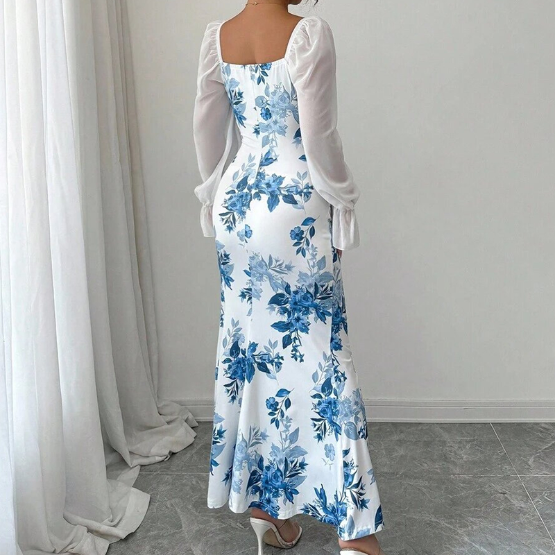 Noevalle - Besonders weiches Blumenprint-Kleid im Meerjungfrauenstil
