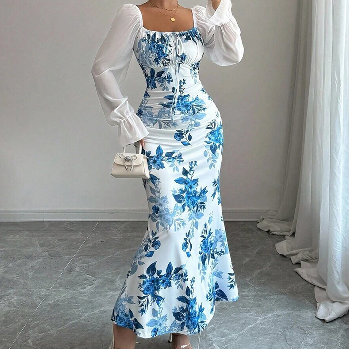 Noevalle - Besonders weiches Blumenprint-Kleid im Meerjungfrauenstil
