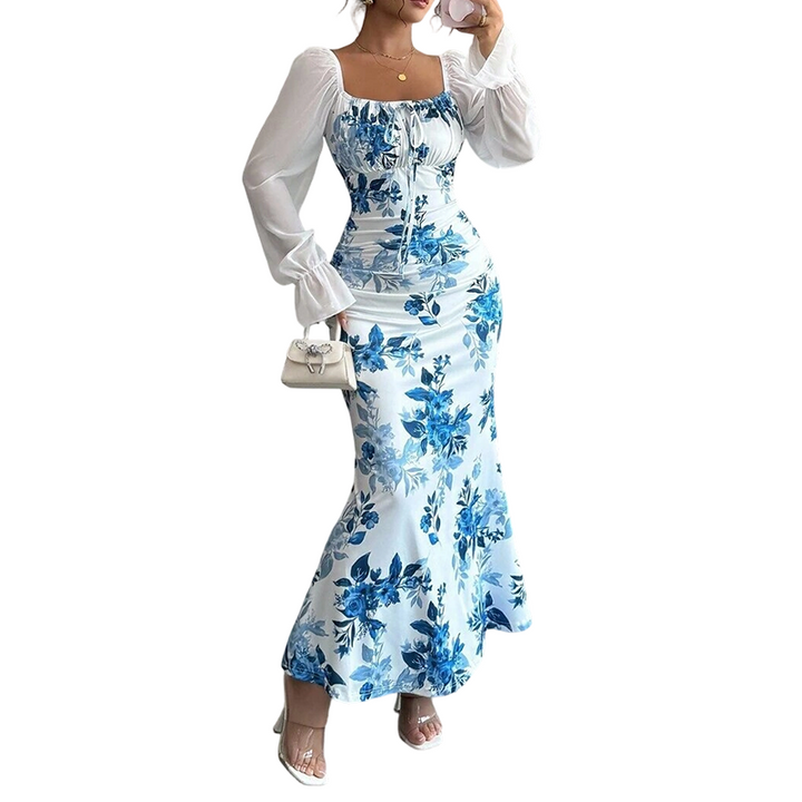Noevalle - Besonders weiches Blumenprint-Kleid im Meerjungfrauenstil