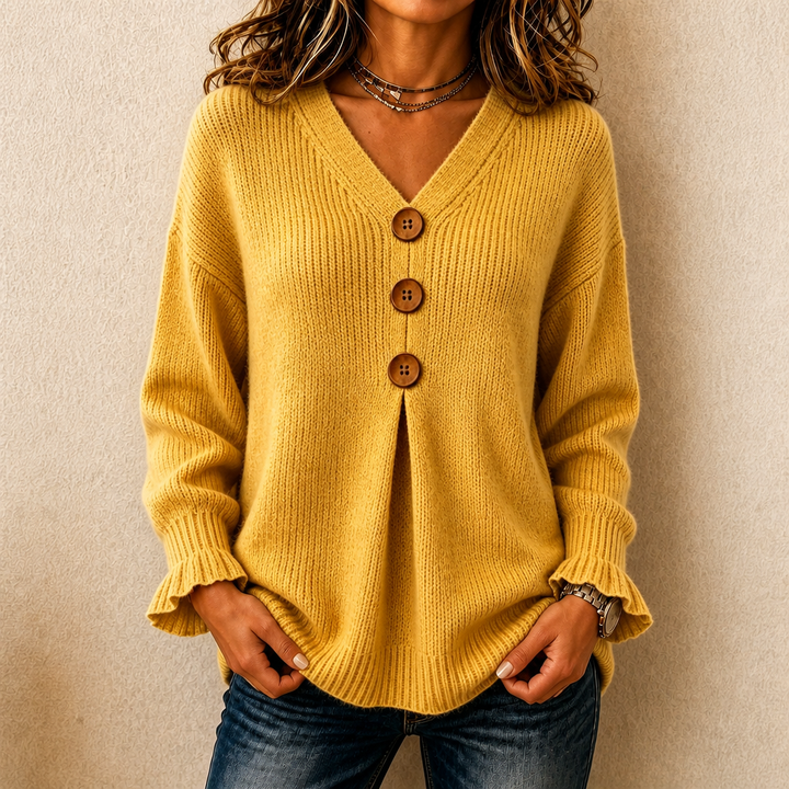Annelie - Weicher V-Ausschnitt-Pullover