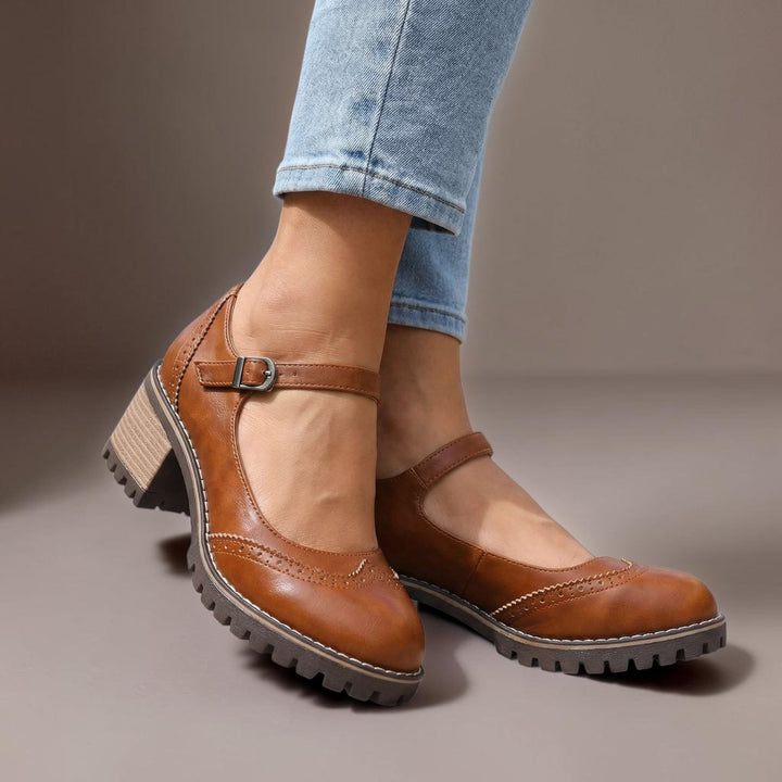 Ilyra - Riemchensandalen mit Blockabsatz