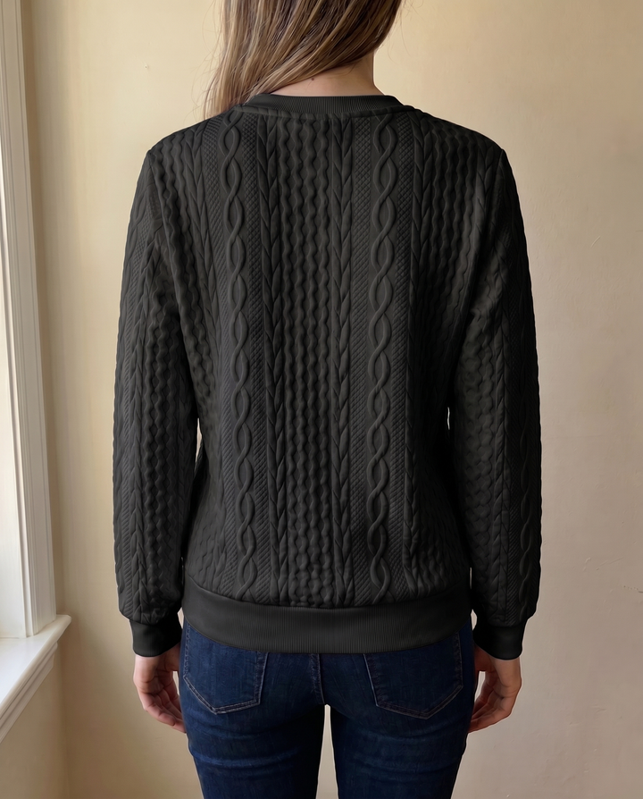 Darla - Strukturierter Half-Zip-Pullover