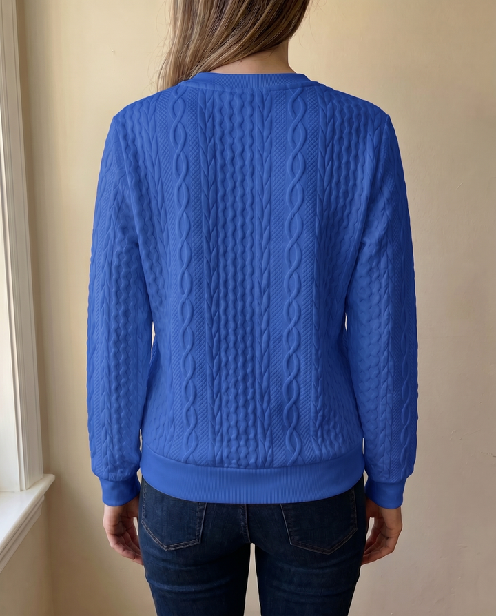 Darla - Strukturierter Half-Zip-Pullover