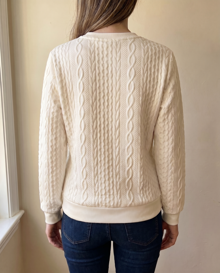 Darla - Strukturierter Half-Zip-Pullover
