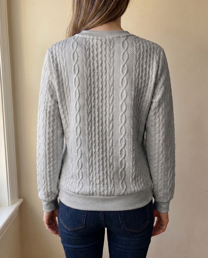 Darla - Strukturierter Half-Zip-Pullover