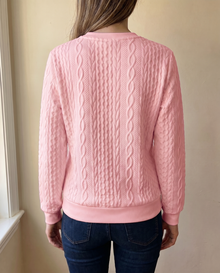 Darla - Strukturierter Half-Zip-Pullover